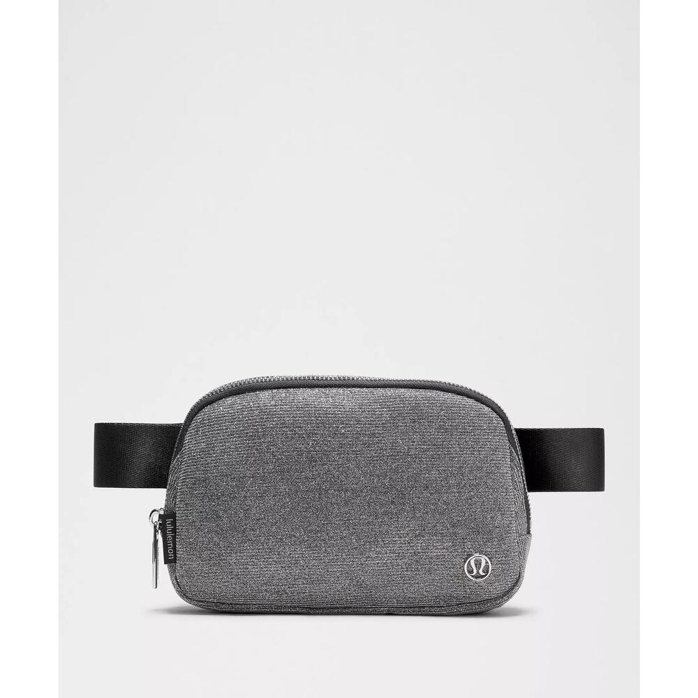 Lululemon Glitter Everywhere Belt Bag 1L Gray Silver Metallic NEW